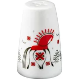 Salt shaker “Mezen” Prince Koni porcelain 70ml D=50,H=82mm white,red