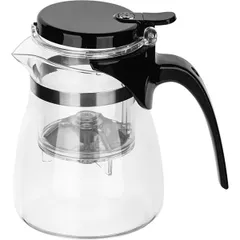 Чайник заварочный «Гунфу» с фильтром термост.стекло,поликарбонат 0,6л D=10,H=14,5,L=14см прозр., изображение 2