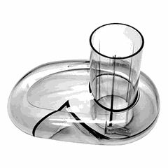 Верхняя крышка пластик D=8,H=18,L=29,B=18см прозр.