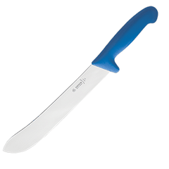 Knife for slicing meat  stainless steel, plastic , L=425/295, B=35mm  blue