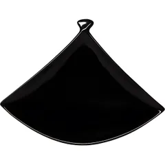 Блюдо «Кунстверк» веер фарфор ,H=2,L=27,B=20см черный