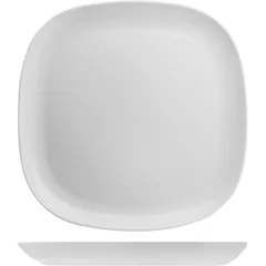 Plate “Isola” square  porcelain , L=26, B=26cm  white