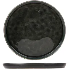 Тарелка «Лагуна» керамика D=21,5см тем.зелен.