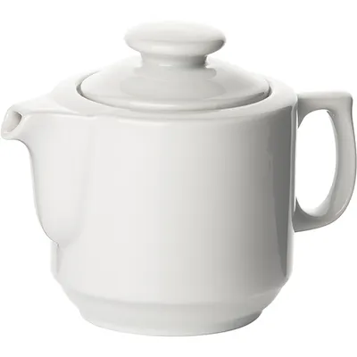 Чайник заварочный «Прага» с крышкой фарфор 300мл D=89,H=110,L=140,B=90мм белый, Объем по данным поставщика (мл): 300
