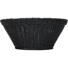 Bread basket plastic D=18cm black