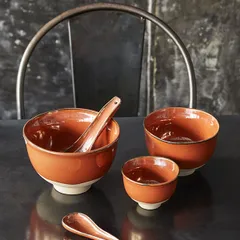 Салатник «Мерси» №1 керамика D=15см красный, изображение 3