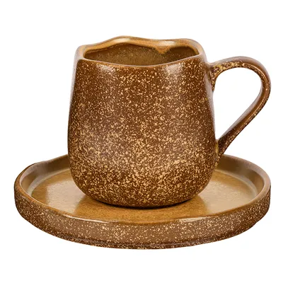 Блюдце «Эггшелл Нейчер» фарфор D=16,H=2см коричнев., изображение 4