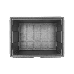 Термоконтейнер «Нормал» до 50 кг полипроп. 109л ,H=39,L=80,B=60см черный, изображение 2