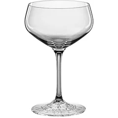 Champagne saucer “Perfect”  christened glass  235 ml  clear.