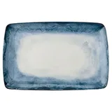 Блюдо «Шэйд» прямоугольное фарфор ,L=35,B=22см белый,синий