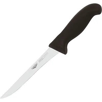 Нож для обвалки мяса сталь нерж. ,L=16см черный,металлич.