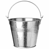 Snack container “Bucket” for breadsticks  galvanized steel  1.2 l  D=14, H=12cm