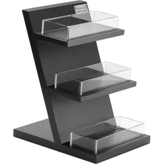 Shelf 3-tier for bags of sugar  mdf , H=29, L=25, B=20cm  black