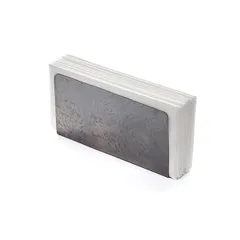 Салфетница «Такт» прямоугольная мельхиор ,H=8,L=15,B=3см граф.,серебрист., изображение 2