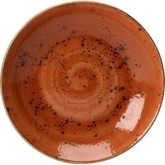 Salad bowl “Kraft” porcelain 1l D=255,H=35mm terracotta