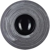 Тарелка «Сфера» с широким бортом керамика 300мл D=30,3см черный,серебрян.