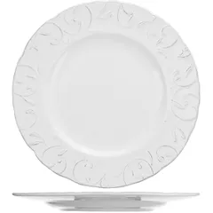 Plate “Festoon” small ceramics D=280,H=25mm white