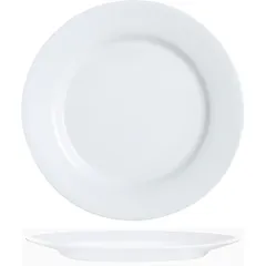 Тарелка «Эвридэй» мелкая стекло D=26,5см белый
