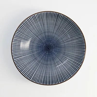 Салатник «Сендан» фарфор 0,9л D=178,H=66мм голуб.,белый, изображение 2