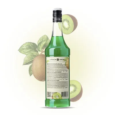Сироп «Киви» Pinch&Drop стекло 1л D=85,H=330мм зелен., Состояние товара: Новый, Вкус: Киви, Материал: Стекло, Объем по данным поставщика (мл): 1000, изображение 2