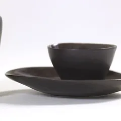 Тарелка «Пьюр» овальная керамика ,L=15,B=12см коричнев., изображение 2