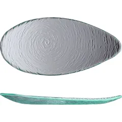 Dish "Scape Glass" oval  glass , L=30cm  clear.