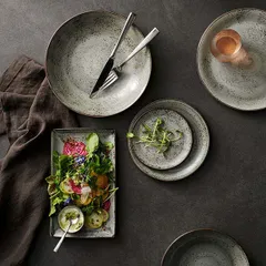 Тарелка «Урбан» мелкая фарфор D=20,H=2см тем.сер., изображение 2