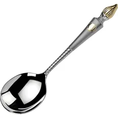 Broth spoon “Empire Flame”  stainless steel , L=175, B=46mm  silver.