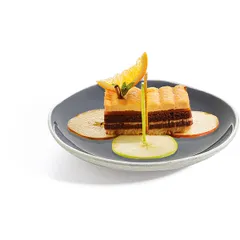 Тарелка «Рокалео Грэй» мелкая фарфор D=16см тем.сер., изображение 2