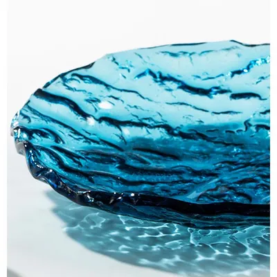 Салатник «Море» стекло D=24,H=4см синий, изображение 3
