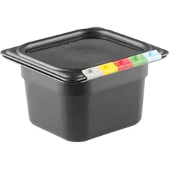 Gastronorm container (1/6) without lid  polyprop.  1.5 l , H=10, L=17.6, B=16.2 cm  black