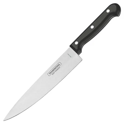 Нож поварской «Ультракорт» сталь,пластик ,L=30/22см черный
