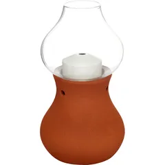 Lamp “Aladin” glass D=10.2,H=18.8cm brown, clear.