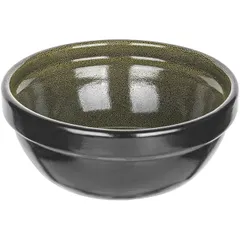 Salad bowl “Milky Way light green”  porcelain  300 ml  D=13 cm  lettuce., black