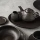 Чайник заварочный «Оникс» фактурный керамика 0,6л ,H=11,L=13см черный, изображение 3