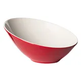 Салатник «Фиренза ред» фарфор 0,6л D=215,H=90мм красный,белый