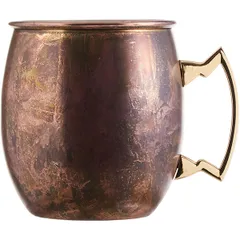 Cocktail mug “Moscow Mule”, vintage  stainless steel  0.5 l  D=85, H=100mm  copper