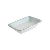 Соусник «Ирис» прямоугольный фарфор 100мл ,H=30,L=140,B=85мм белый,серый