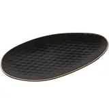 Блюдо для подачи «Кюпсели» керамика ,L=33,B=19см черный