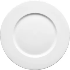 Plate “Monaco” with a wide side  porcelain  D=320, H=18mm  white