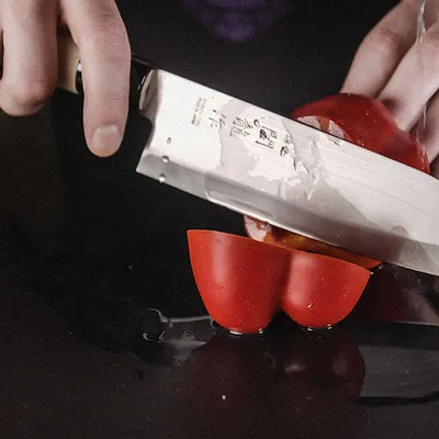 Нож кухонный «Киото» двусторонняя заточка сталь нерж.,дерево ,L=235/120,B=25мм, изображение 12