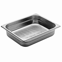 Gastronorm container (1/2) perforated stainless ,H=20,L=298,B=238mm metal.