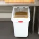 Контейнер для сыпучих продуктов на колесах полипроп. 97,5л ,H=71,L=75,B=39,5см белый, изображение 3