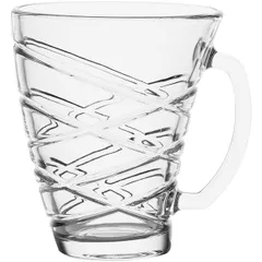 Mug “Shape Elanor” glass 320ml ,H=15cm clear.