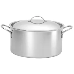 Pan with lid  stainless steel  5.8 l  D=24, H=13 cm  metal.