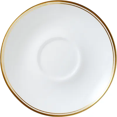 Набор посуды «Беништ Голд» чайник, чашка и блюдце[3шт] кост.фарф. белый,золотой, изображение 2