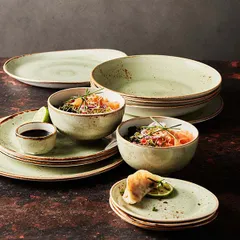 Салатник «Крафт Грин» фарфор 0,65л D=205,H=40мм зелен., изображение 3