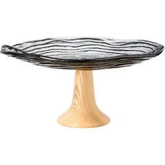 Ваза для фруктов «Вело» стекло D=28,H=12см серый,коричнев., изображение 2