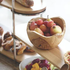 Салатник дер. олива D=28,H=18см св. дерево, изображение 2