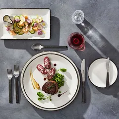 Блюдо «Чакоул Дэппл» прямоугольное фарфор,фарфор ,L=27,B=16,8см белый,черный, изображение 4